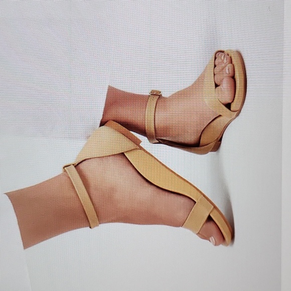 - Women's Secra Poppy Napa Leather Sandals Tan 8.5 M - Picture 6 of 6